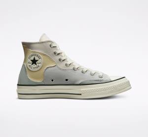 Zapatillas Altas Converse Chuck 70 Crafted Patchwork Marrones Limón | CV-419LCB