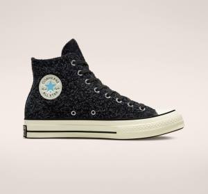 Zapatillas Altas Converse Chuck 70 Gamuza Seasonal Color Negras | CV-541IVB