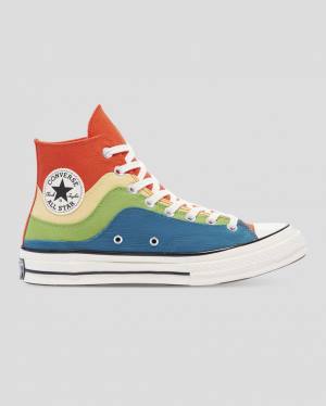 Zapatillas Altas Converse Chuck 70 National Parks Azules Verde Naranjas | CV-415FXW