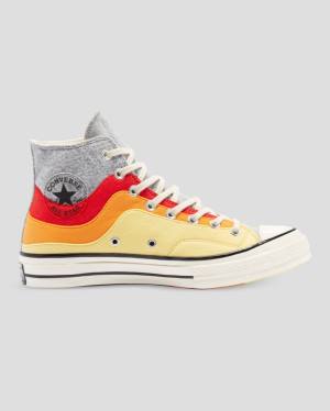 Zapatillas Altas Converse Chuck 70 Nor'Easter Felted Layered Gris Rojas Amarillo | CV-615TUY