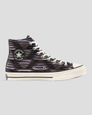 Zapatillas Altas Converse Chuck 70 Wavy Knit Naranjas Negras Moradas | CV-546KVZ