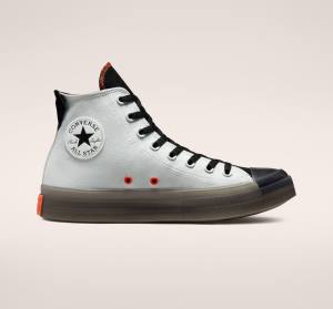 Zapatillas Altas Converse Chuck Taylor All Star CX Stretch Lona Plateadas Claro Negras Mango | CV-637PLT