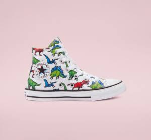 Zapatillas Altas Converse Chuck Taylor All Star 8-Bit Dino Blancas Azules | CV-857HRY