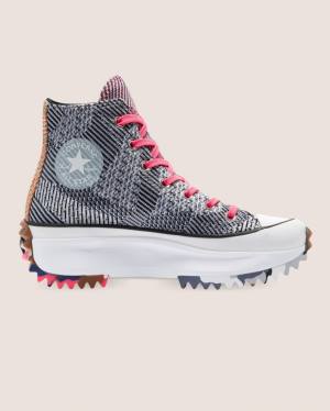 Zapatillas Altas Converse Run Star Hike Knit Print Azules Rojas | CV-475ANE