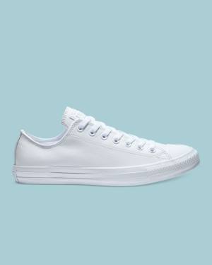 Zapatillas Bajas Converse Chuck Taylor All Star Cuero Blancas | CV-359GMA