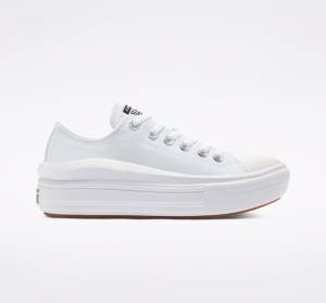 Zapatillas Bajas Converse Chuck Taylor All Star Move Plataforma Blancas Blancas Blancas | CV-480OUC