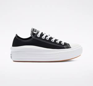 Zapatillas Bajas Converse Chuck Taylor All Star Move Plataforma Negras Blancas | CV-610LWU