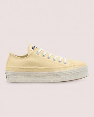 Zapatillas Bajas Converse Chuck Taylor All Star Alpargata Plataforma Beige | CV-684EQO