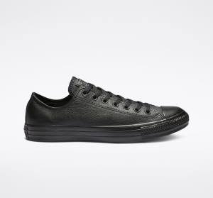 Zapatillas Bajas Converse Chuck Taylor All Star Cuero Negras | CV-958HIR