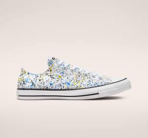 Zapatillas Bajas Converse Chuck Taylor All Star Archive Paint Splatter Blancas Azules | CV-978NGC