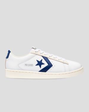 Zapatillas Bajas Converse Pro Cuero Italy Blancas Azules | CV-935ESX