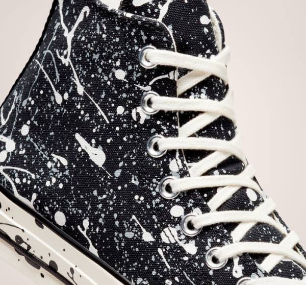 Zapatillas Altas Converse Chuck 70 Archive Paint Splatter Negras Gris | CV-258EAO