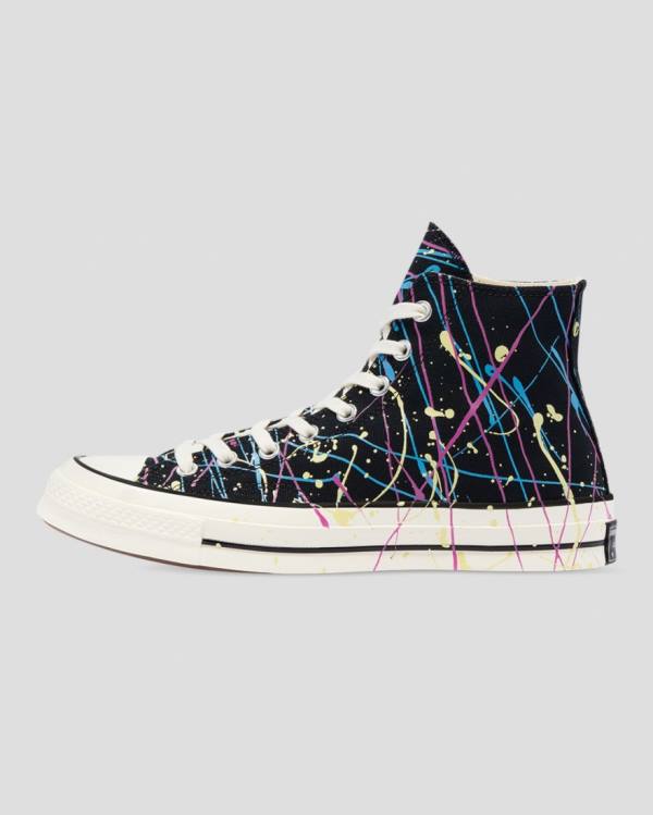 Zapatillas Altas Converse Chuck 70 Archive Print Paint Splatter Negras | CV-902SFR