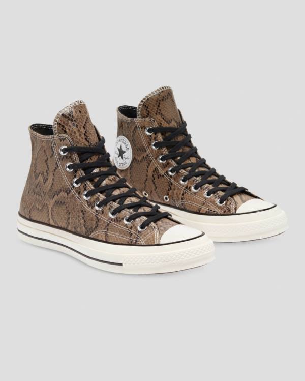 Zapatillas Altas Converse Chuck 70 Reptile Gamuza Marrones | CV-165WNL