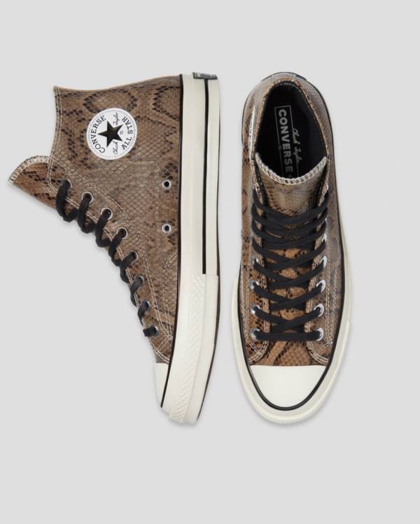 Zapatillas Altas Converse Chuck 70 Reptile Gamuza Marrones | CV-165WNL