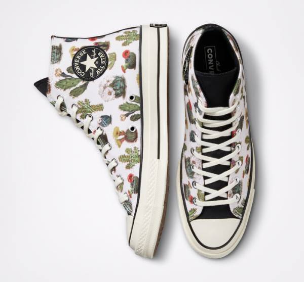 Zapatillas Altas Converse Chuck 70 Succulents Negras | CV-123ASG