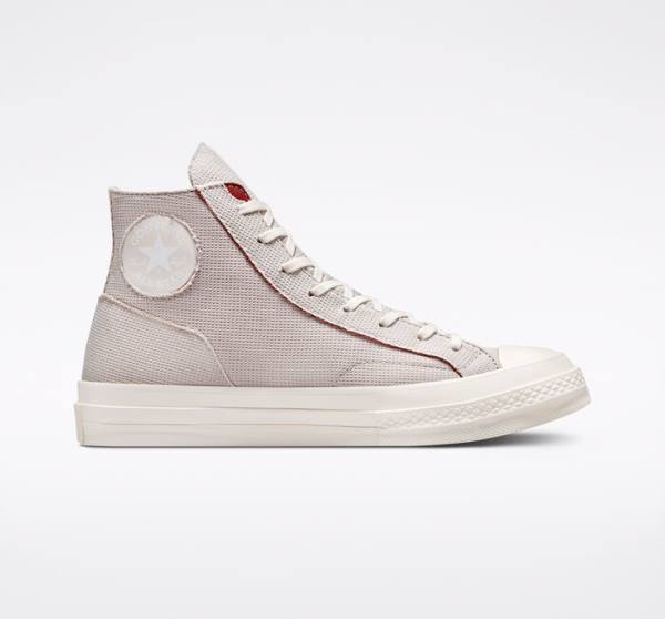 Zapatillas Altas Converse Chuck 70 Tearaway Plateadas Claro Rosas | CV-726UZL