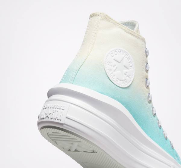 Zapatillas Altas Converse Chuck Taylor All Star Move Plataforma Ombre Blancas | CV-024BYK