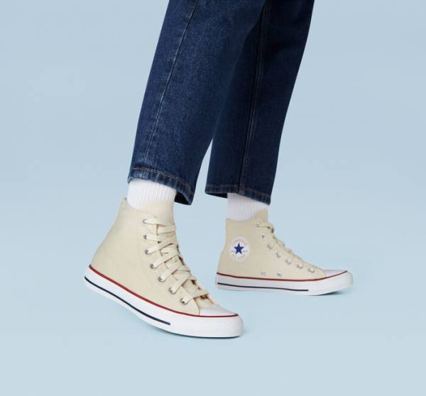 Zapatillas Altas Converse Chuck Taylor All Star Natural Ivory Beige Blancas | CV-067AMX