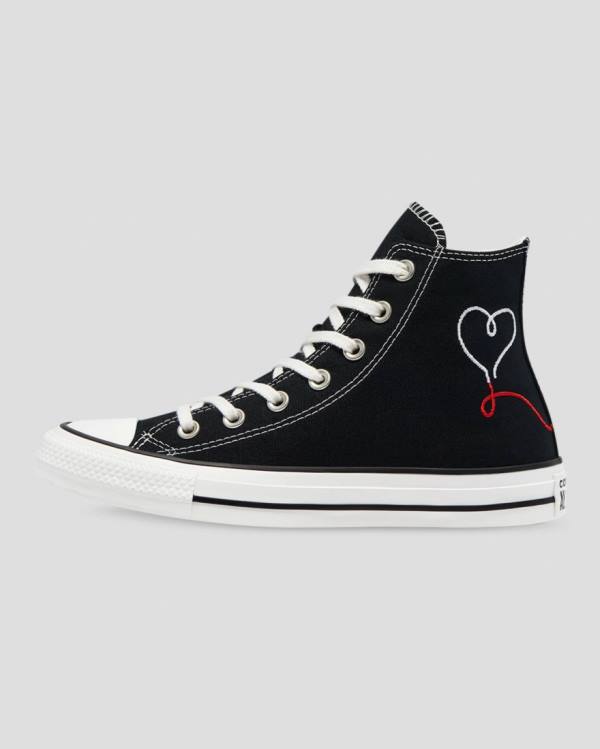 Zapatillas Altas Converse Chuck Taylor All Star Love Thread Negras | CV-149HTK