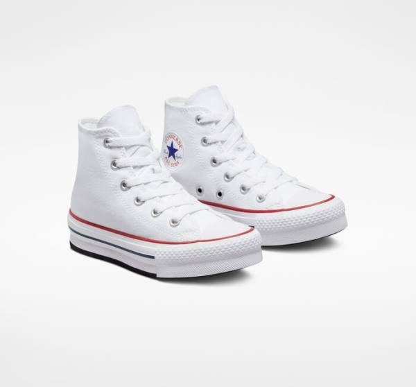 Zapatillas Altas Converse Chuck Taylor All Star Lift Plataforma Blancas Rojas Oscuro Azul Marino | CV-182TUC