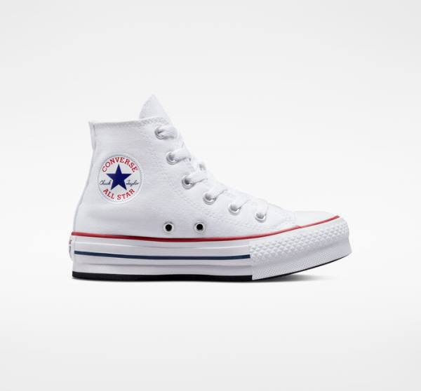 Zapatillas Altas Converse Chuck Taylor All Star Lift Plataforma Blancas Rojas Oscuro Azul Marino | CV-182TUC