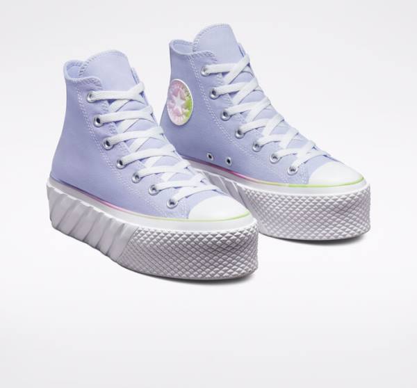 Zapatillas Altas Converse Chuck Taylor All Star 2X Lift Plataforma Pastel Gradient Azules Blancas | CV-216BPU