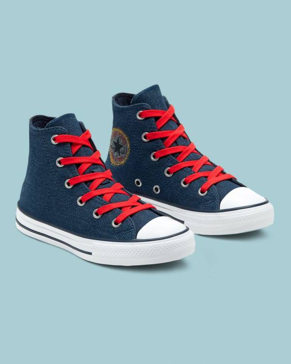 Zapatillas Altas Converse Chuck Taylor All Star Denim Reverse Twill Azules | CV-247SDI