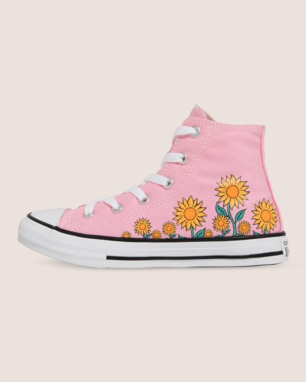 Zapatillas Altas Converse Chuck Taylor All Star Sunflower Print Rosas | CV-249JKX