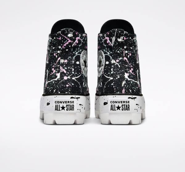 Zapatillas Altas Converse Chuck Taylor All Star Lugged Paint Splatter Negras Gris Rosas | CV-310DKY