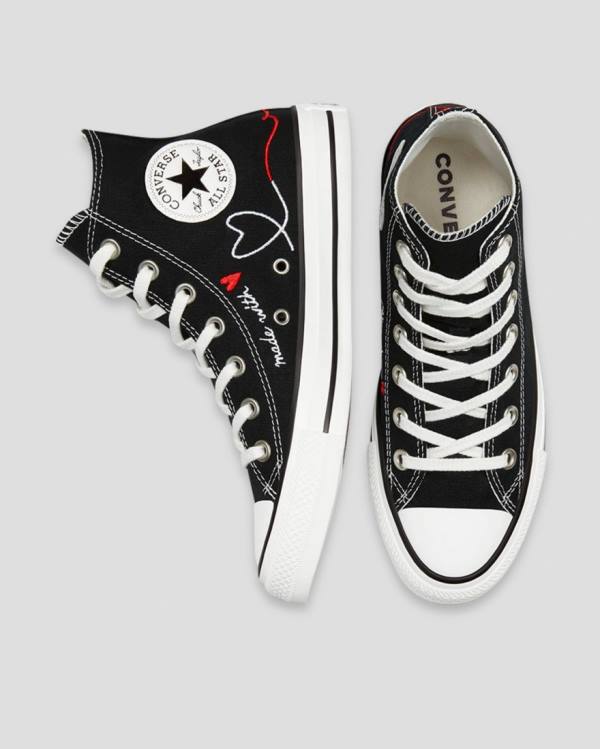 Zapatillas Altas Converse Chuck Taylor All Star Love Thread Negras | CV-432IRL