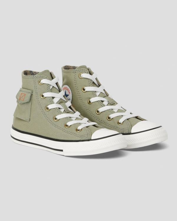 Zapatillas Altas Converse Chuck Taylor All Star Pocket Camp Verde | CV-563KMC