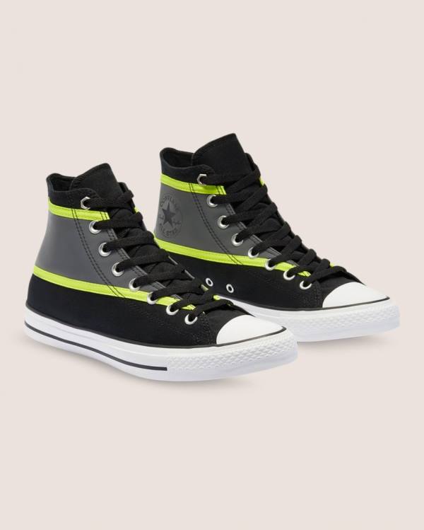 Zapatillas Altas Converse Chuck Taylor All Star Hi-Vis Negras Gris | CV-607KAW