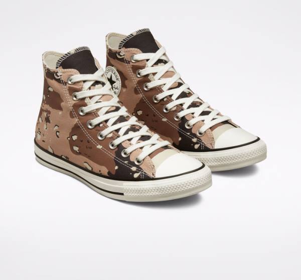 Zapatillas Altas Converse Chuck Taylor All Star Archive Camo Marrones Negras | CV-698HFV