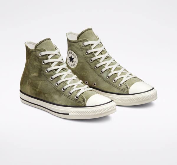 Zapatillas Altas Converse Chuck Taylor All Star Washed Lona Verde Menta | CV-709IKQ