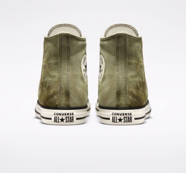 Zapatillas Altas Converse Chuck Taylor All Star Washed Lona Verde Menta | CV-709IKQ