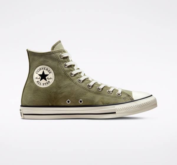 Zapatillas Altas Converse Chuck Taylor All Star Washed Lona Verde Menta | CV-709IKQ