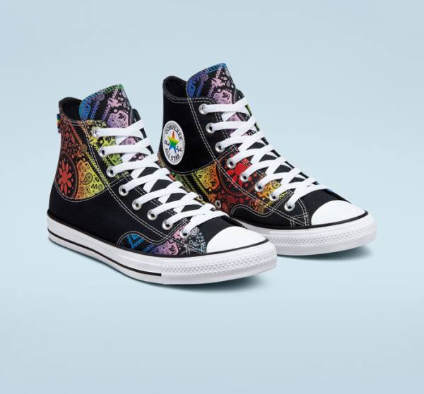 Zapatillas Altas Converse Chuck Taylor All Star Pride Negras Rojas | CV-849ULN