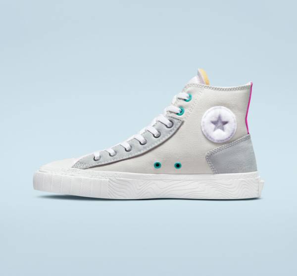 Zapatillas Altas Converse Chuck Taylor Alt Star Marbled Patch Gris Rosas | CV-894BOC