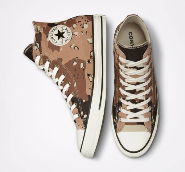 Zapatillas Altas Converse Chuck Taylor All Star Archive Camo Marrones Negras | CV-954UXP