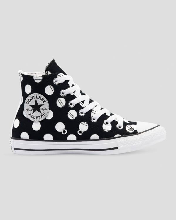 Zapatillas Altas Converse Chuck Taylor All Star Glitter Shine Negras | CV-964ISZ