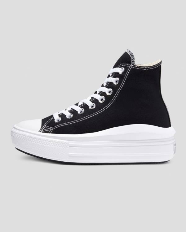 Zapatillas Altas Converse Chuck Taylor Move Plataforma Negras | CV-821SFL