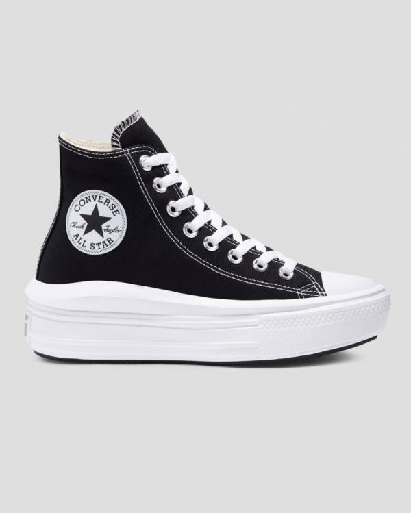 Zapatillas Altas Converse Chuck Taylor Move Plataforma Negras | CV-821SFL