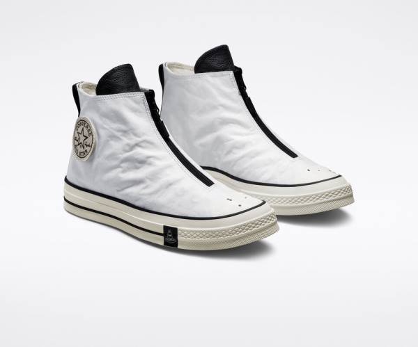 Zapatillas Altas Converse Joshua Vides Chuck 70 Blancas Negras | CV-328BXY