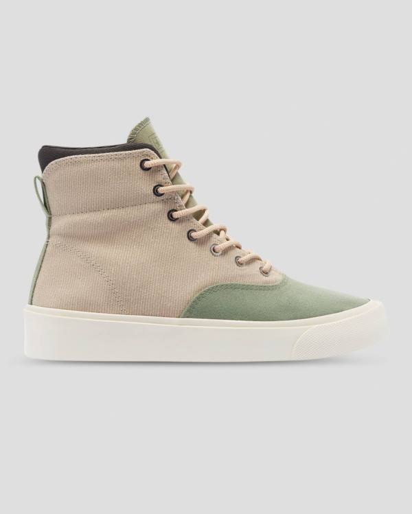 Zapatillas Altas Converse Jungle Cloth Skidgrip Marrones Verde | CV-958QAT