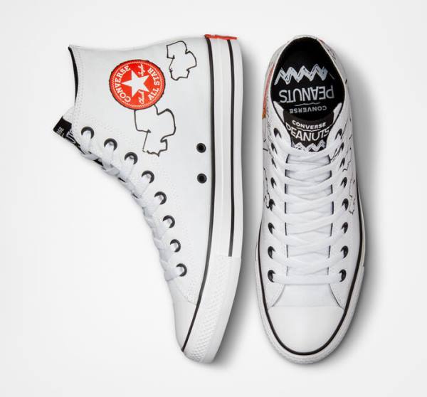 Zapatillas Altas Converse Peanuts Chuck Taylor All Star Blancas Negras Rojas | CV-326AIT