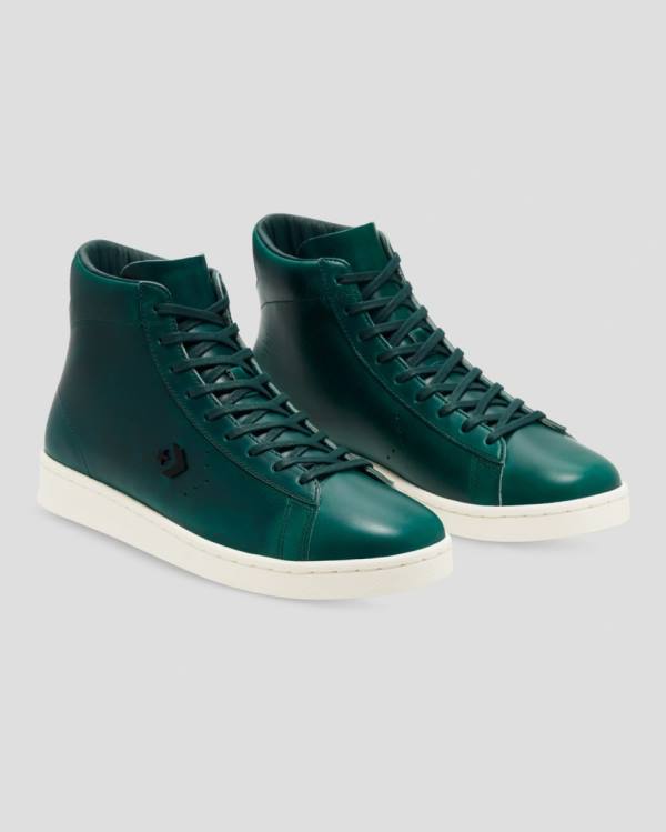 Zapatillas Altas Converse Pro Cuero Horween Verde | CV-206UQX