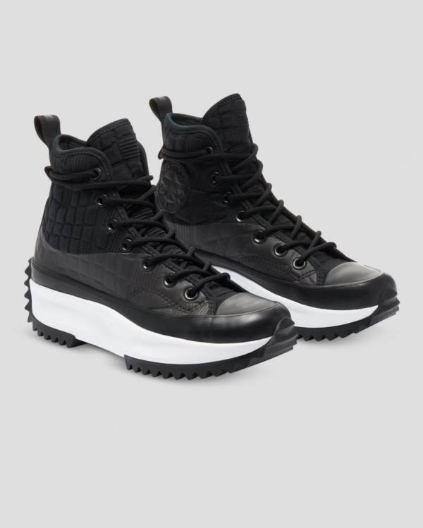 Zapatillas Altas Converse Run Star Hike Plataforma Digital Explorer Negras | CV-091LMP