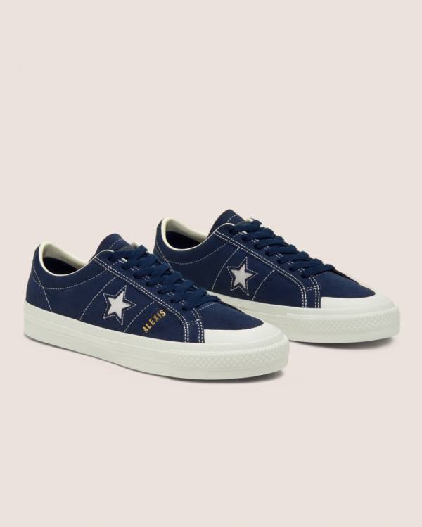 Zapatillas Bajas Converse CONS Alexis Sablone One Star Pro Gamuza Azules | CV-713XAE