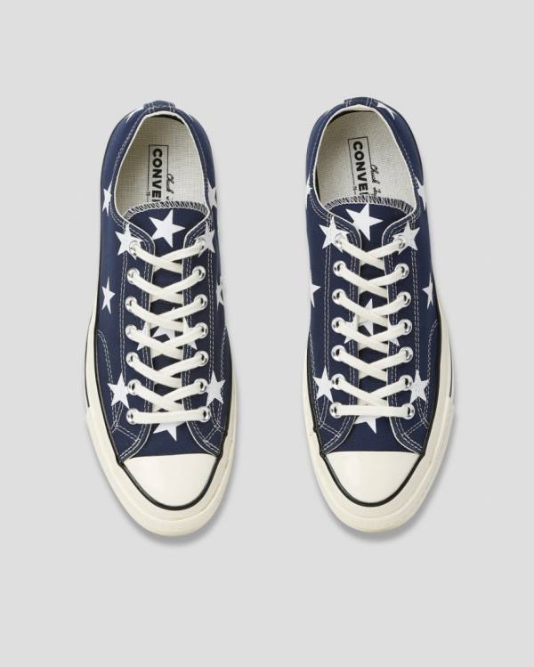 Zapatillas Bajas Converse Chuck 70 Archive Print Azules | CV-073ACT